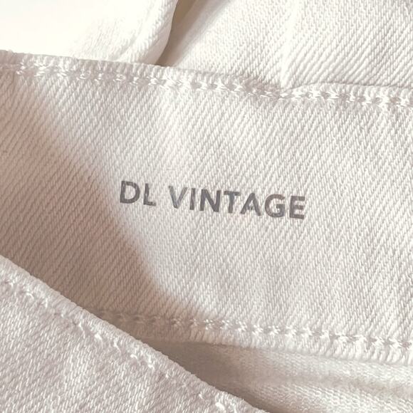 DL1961 Patti Straight High Rise Vintage Jeans White Size 25 - Picture 3 of 7